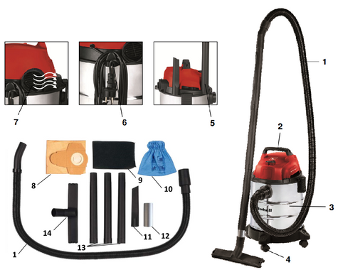 Порохотяг EINHELL TC-VC 1812 S