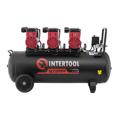 Компрессор 100л INTERTOOL PT-0028 (3*1.1кВт/480л/мин/6 цилиндров/безмасляный)