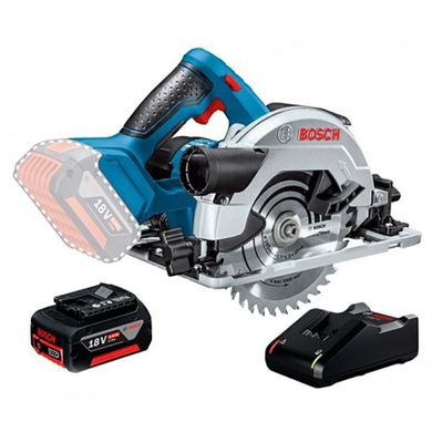 Пила дисковая аккумуляторная BOSCH GKS 18V-57 (1акум.18В 4Ач/зарядка)