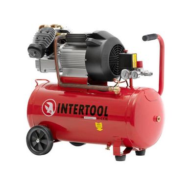 Компрессор V-образный 50л INTERTOOL PT-0007 (3кВт/10атм/420л/мин)